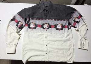 Vintage High Noon Eagle Graphic Western Pearl Snap Shirt Size Medium Regular